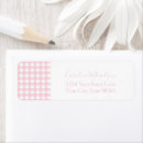 Search for pink gingham return address labels Chic