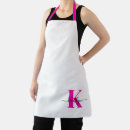 Search for hot pink aprons Script typography