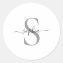 Search for girly monogram stickers Silver
