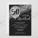 Search for black and grey birthday invitations Modern