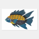 Search for fish drawing stickers Blue