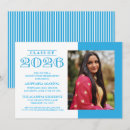 Search for blue and white graduation invitations Classic