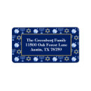 Search for menorah return address labels Blue