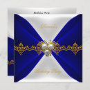 Search for royal blue and white birthday invitations Elegant birthday party