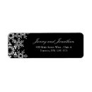 Search for black snowflakes return address labels Pretty