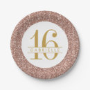 Search for sweet 16 plates Rose gold