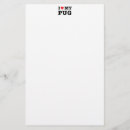 Search for pug stationery paper Dog