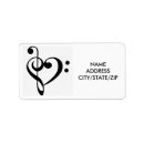 Search for music teacher return address labels Musical note