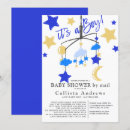 Search for moon and stars baby boy shower invitations Its a boy
