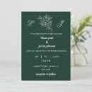 Search for monogram wreath wedding invitations Classy modern minimal