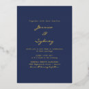 Search for blue gold and white wedding invitations Elegant