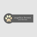 Search for paw print name tags Veterinarian