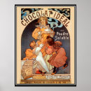 Search for vintage french chocolate posters Alphonse mucha