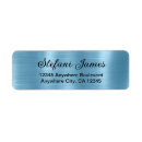 Search for blue metallic return address labels Calligraphy