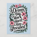 Search for hard work postcards Dream big