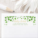 Search for four leaf clover return address labels St patrick's day