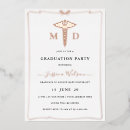 Search for doctor grad invitations Gold foil