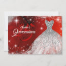 Search for red gown invitations Silver