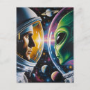 Search for space alien postcards Planets
