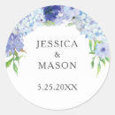 Search for hydrangeas wedding stickers Blue