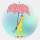 Search for giraffe cartoon stickers Whimsical