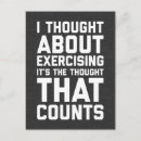 Search for exercise postcards Lazy
