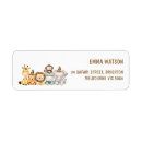 Search for boy birthday return address labels Jungle animals