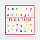 Search for letters of the alphabet napkins For her