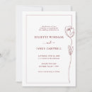 Search for flower line art wedding invitations Hand drawn