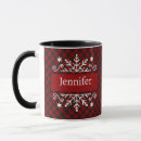 Search for red white snowflakes mugs Plaid