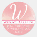 Search for pink address stickers Initial