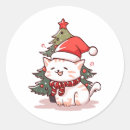 Search for cats wearing hats stickers Merry christmas