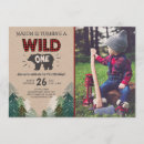 Search for lumberjack wild one birthday invitations Forest