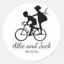 Search for bicycle wedding stickers Thank you