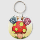 Search for cute snail key rings Mushroom