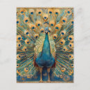 Search for art nouveau postcards Peacock