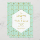 Search for mint green and gold wedding invitations Chic