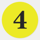 Search for number four stickers Yellow