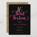 Search for hot pink black gold invitations Sparkle
