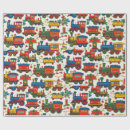 Search for vintage train wrapping paper Children
