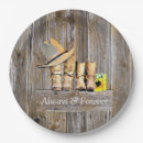 Search for western country wedding plates Wood