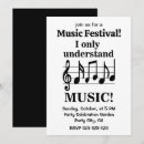 Search for black white music notes invitations Musician