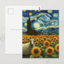 Search for van gogh sunflower postcards Yellow