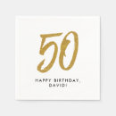 Search for 50th anniversary napkins Black and gold