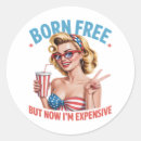 Search for independence day round stickers Red white and blue