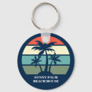 Search for blue palm tree key rings Beach house