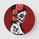 Search for day of the dead clocks Sugar skull