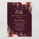 Search for burgundy and gold birthday invitations Floral