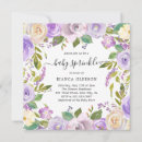 Search for lavender baby girl shower invitations Watercolor flowers