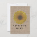 Search for burlap save the dates Sunflower